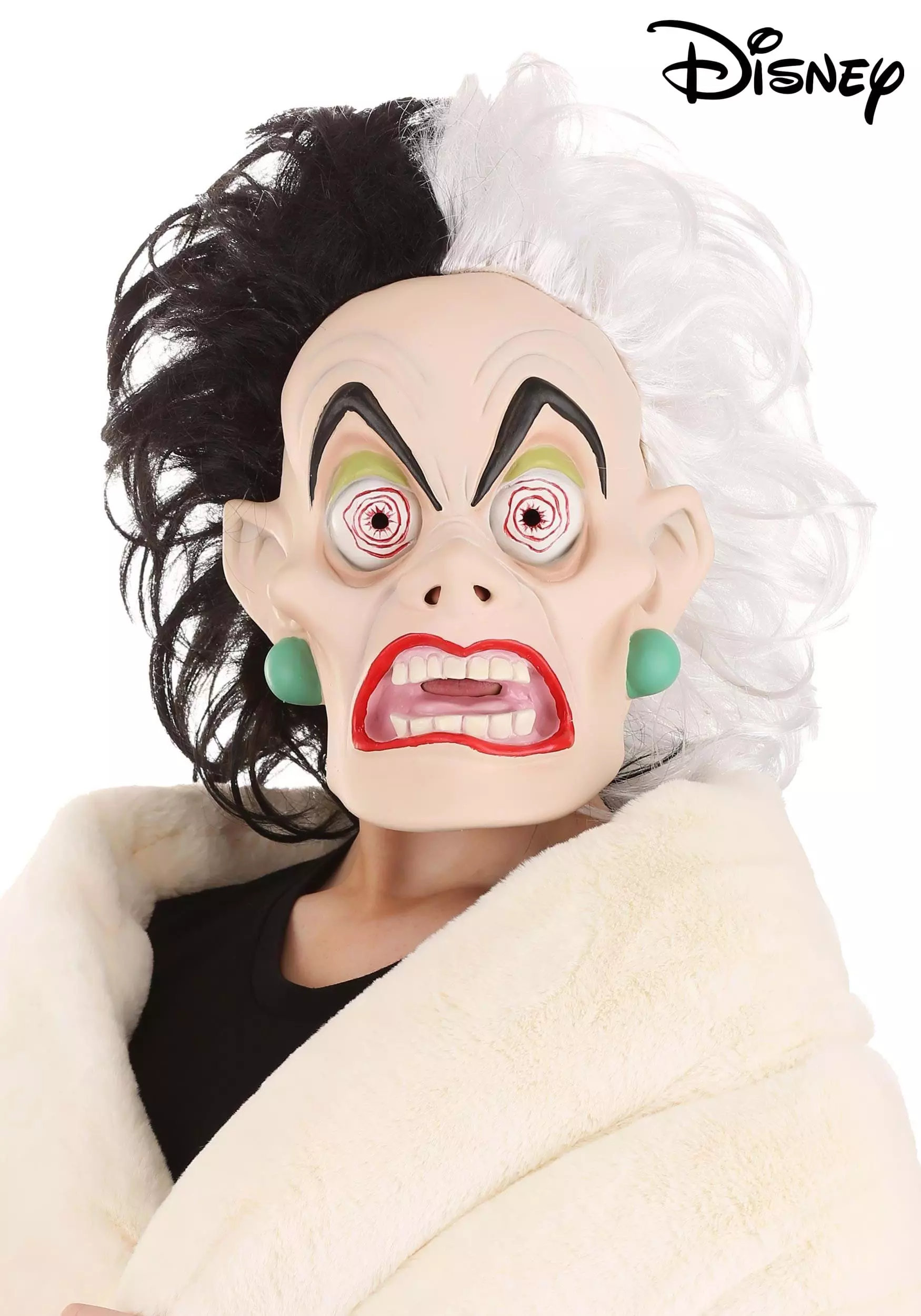 Elope Disney 101 Dalmatians Cruella De Vil Latex Mask 3 Elope Disney 101 Dalmatians Cruella De Vil Latex Mask