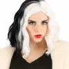 Partytime Costume & Lingerie (Yiwu) Factory Trendy Cruella De Vil Wig For Women From Disney's 101 Dalmatians 1 Partytime Costume & Lingerie (Yiwu) Factory Trendy Cruella De Vil Wig For Women From Disney's 101 Dalmatians -Cheap Halloween Costume Store 101 dalmatians trendy cruella wig 1