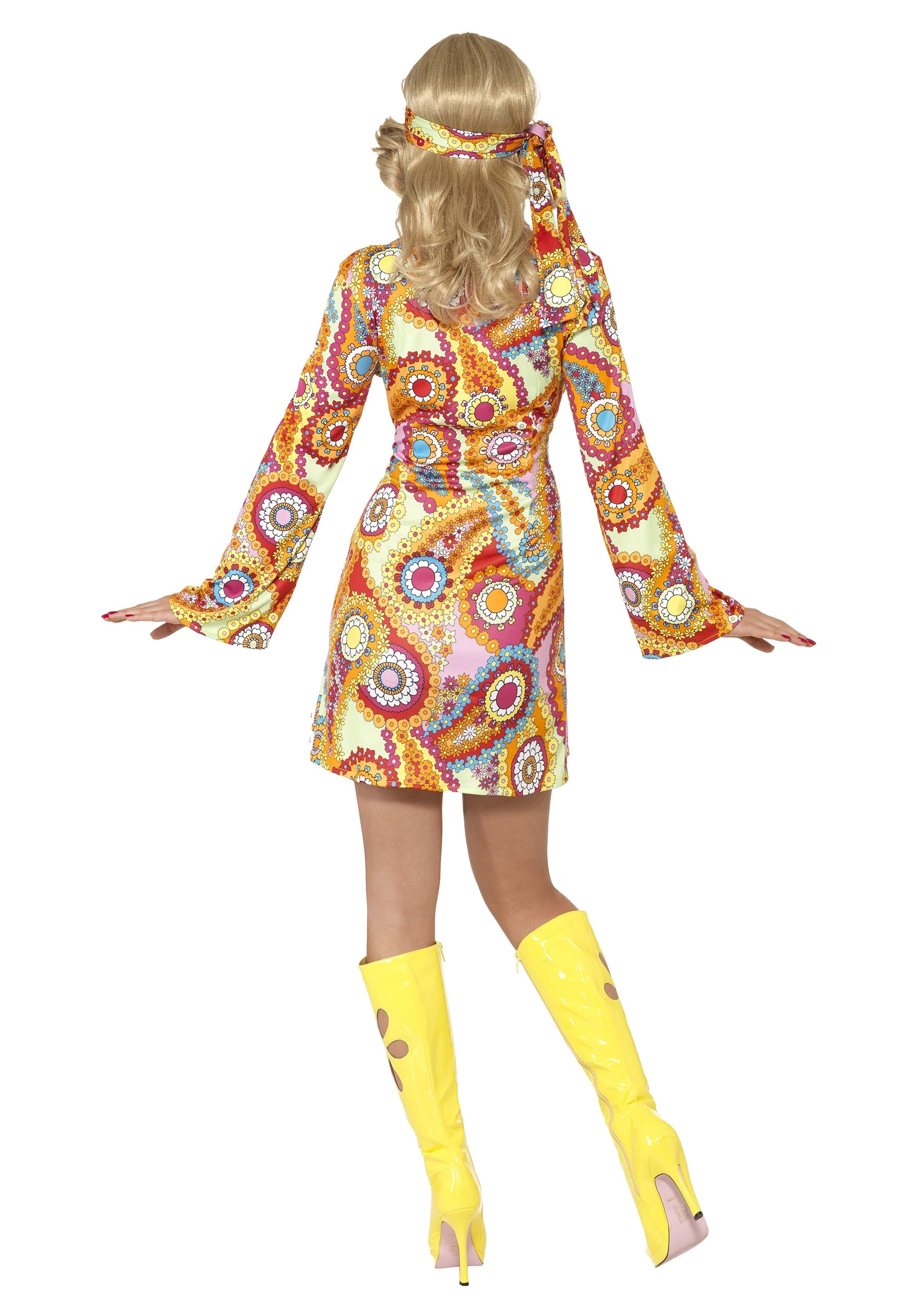 Smiffys 1960s Paisley Hippie Costume 4 Smiffys 1960s Paisley Hippie Costume - Image 2