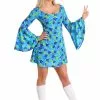Fun Costumes Women's Wild Flower 70s Disco Dress Plus Size Costume 1 Fun Costumes Women's Wild Flower 70s Disco Dress Plus Size Costume -Cheap Halloween Costume Store 70s wild flower dress costume plus womens1