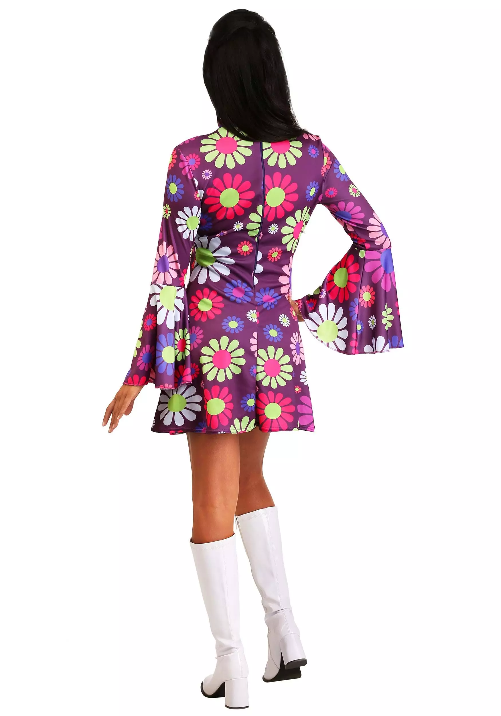 Fun Costumes Women's Adult Groovy Flower Power Costume 7 Fun Costumes Women's Adult Groovy Flower Power Costume - Image 5