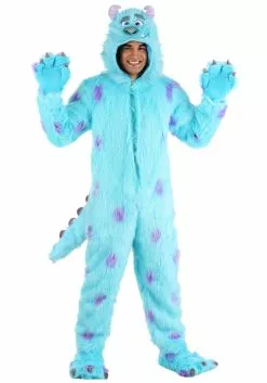 Zhenjiang Lian Yew Every Age Garment Accessories A Hooded Disney Monsters Inc Sulley Costume For Adults -Cheap Halloween Costume Store adult hooded monsters inc sulley costume alt 7