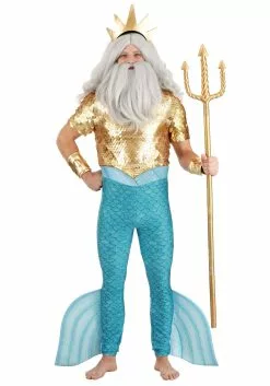 Fun Costumes Disney The Little Mermaid King Triton Costume For Men 25 Fun Costumes Disney The Little Mermaid King Triton Costume For Men -Cheap Halloween Costume Store adult king triton costume alt 10