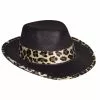 Funny Fashions Leopard Trim Black Velvet Pimp Hat 1 Funny Fashions Leopard Trim Black Velvet Pimp Hat -Cheap Halloween Costume Store black velvet leopard trim pimp hat