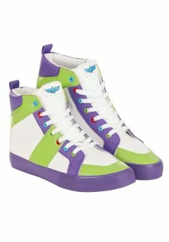 Ground Up Disney Buzz Lightyear High Top Shoes For Men -Cheap Halloween Costume Store buzz lightyear mens high top shoes alt 11