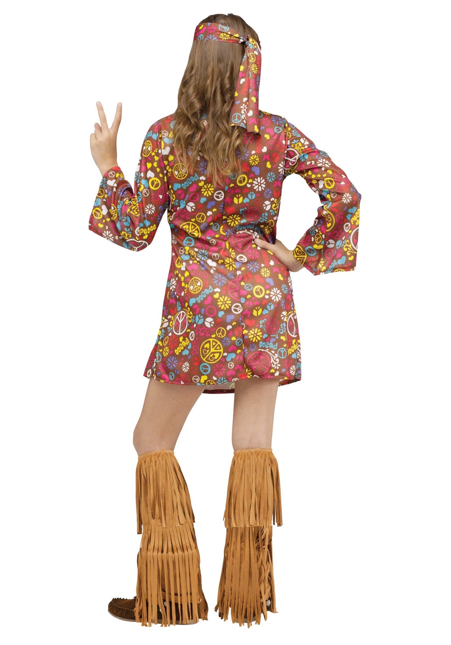 Fun World Kids Peace & Love Hippie Costume 4 Fun World Kids Peace & Love Hippie Costume - Image 2