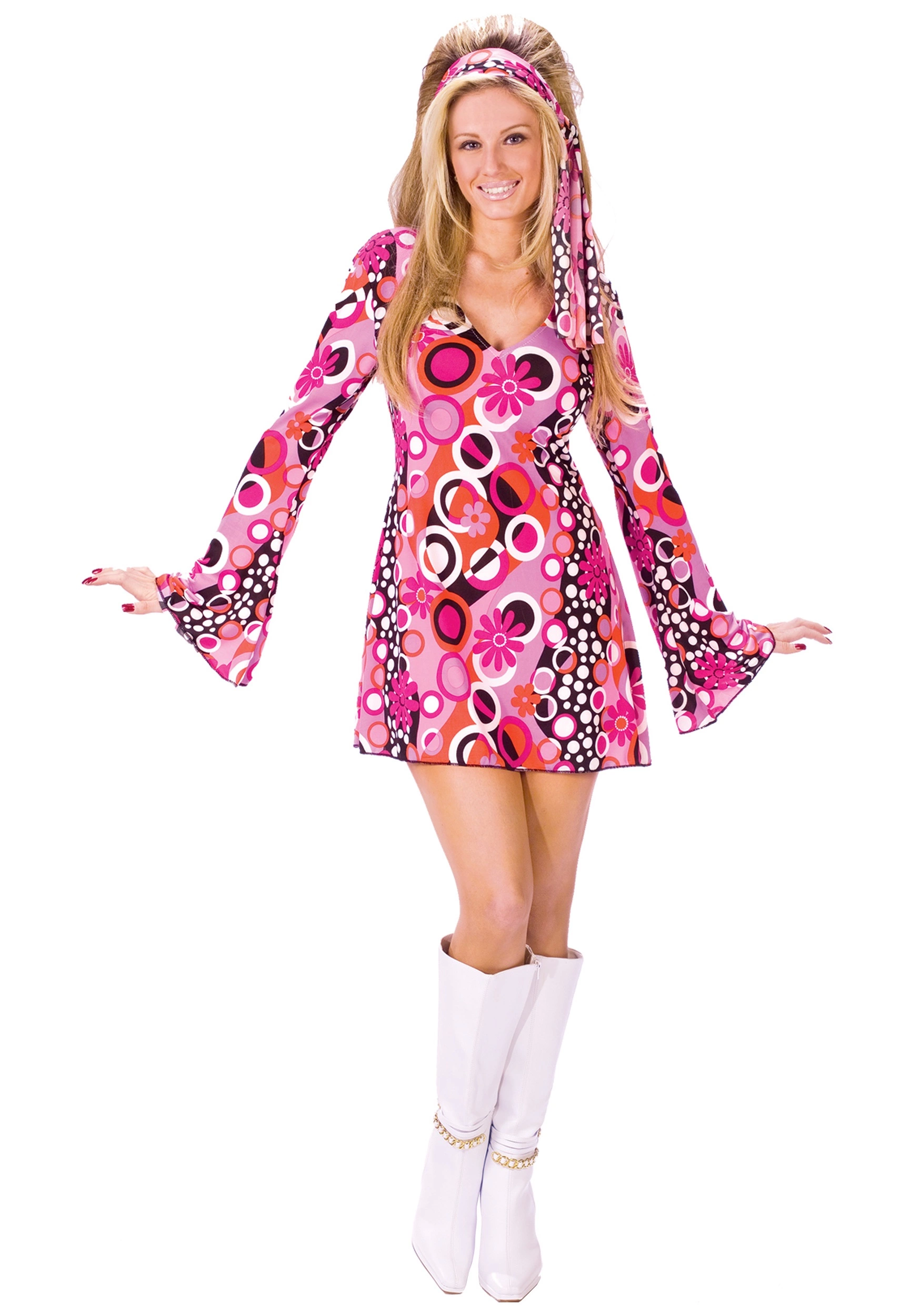 Fun World Feelin Groovy Disco Dress Costume 3 Fun World Feelin Groovy Disco Dress Costume