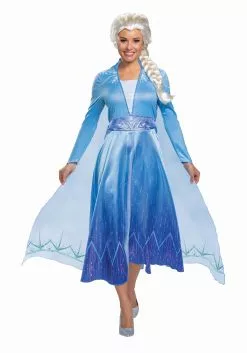Disguise Deluxe Disney Frozen 2 Elsa Women's Costume -Cheap Halloween Costume Store frozen 2 womens elsa deluxe costume alt 1