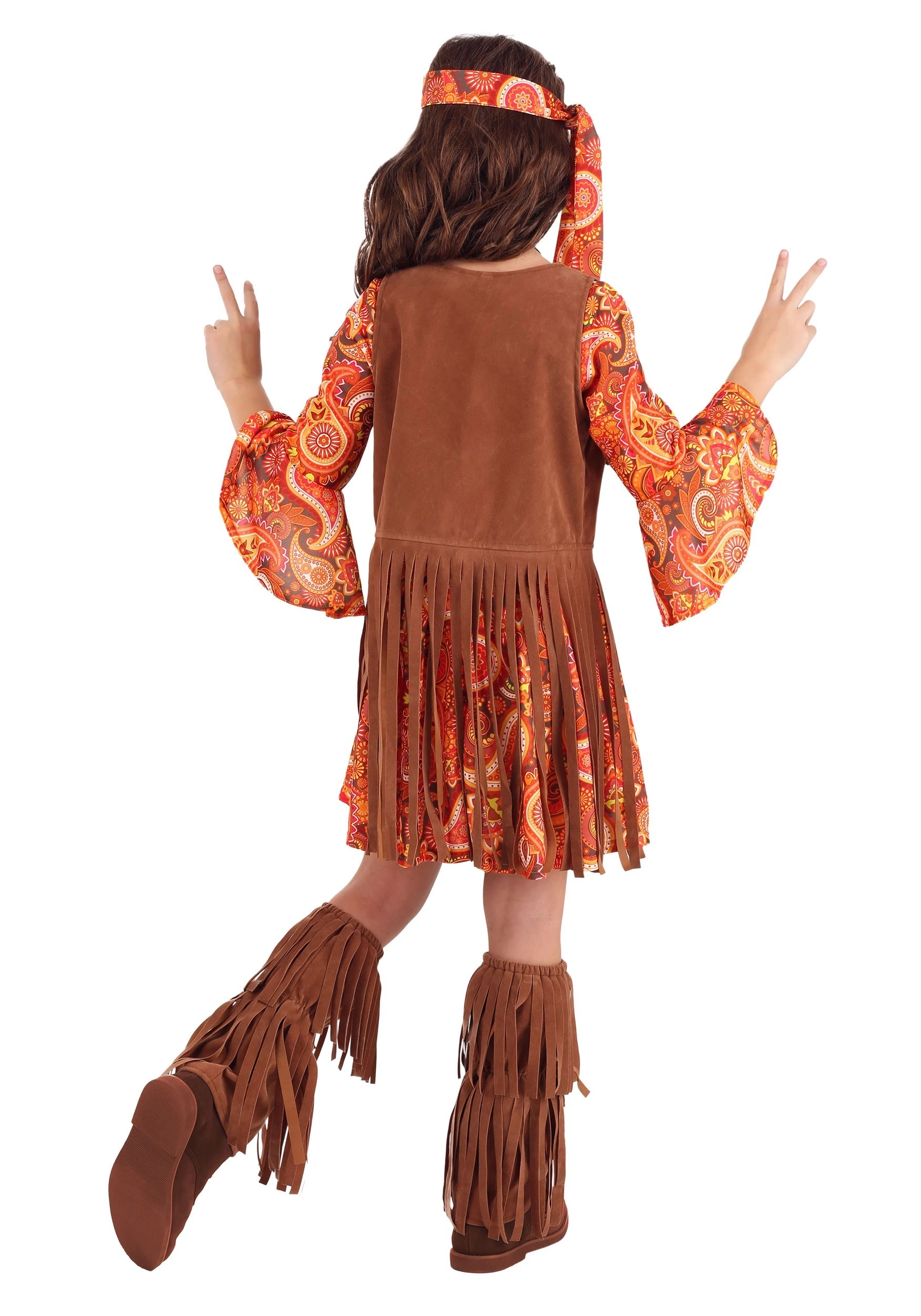 Fun Costumes Girls Fringe Hippie Costume 4 Fun Costumes Girls Fringe Hippie Costume - Image 2