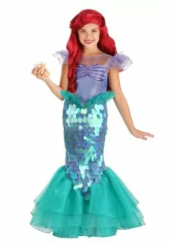 LF Products Pte. Ltd. Disney Little Mermaid Ariel Costume For Girls -Cheap Halloween Costume Store girls little mermaid ariel costume alt 7