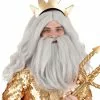 Partytime Wig Disney King Triton Beard And Wig Accessory Kit 1 Partytime Wig Disney King Triton Beard And Wig Accessory Kit -Cheap Halloween Costume Store king triton beard and wig kit
