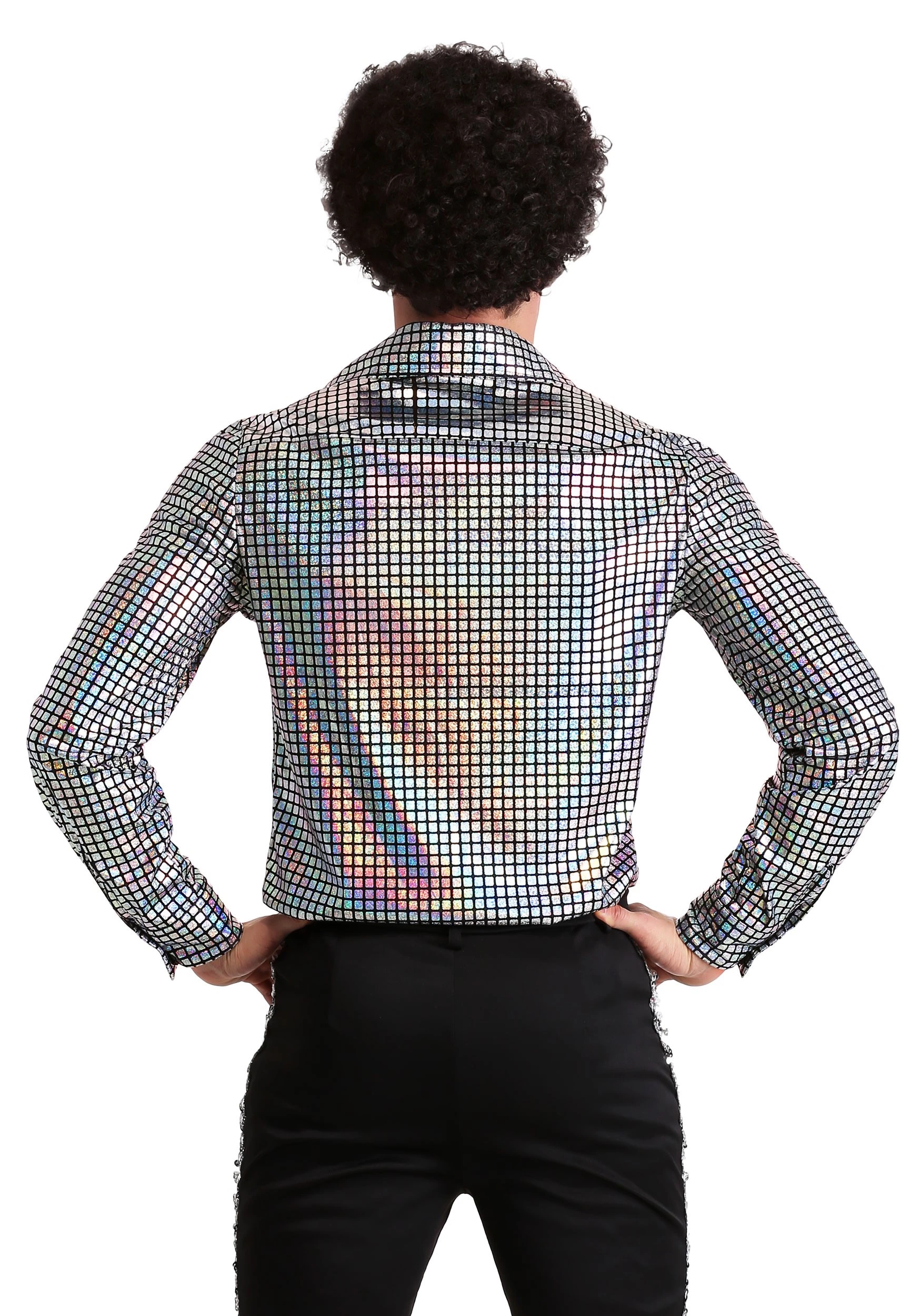 Fun Costumes Men's Plus Size Disco Ball Shirt 5 Fun Costumes Men's Plus Size Disco Ball Shirt - Image 3
