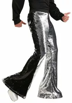 Fun Costumes Men's Reversible Sequin Disco Pants -Cheap Halloween Costume Store mens reversible sequin disco pants alt2