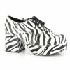Ellie Zebra Hologram Pimp Shoes For Men -Cheap Halloween Costume Store mens zebra hologram pimp shoe