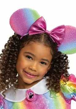 Disguise Minnie Mouse Rainbow Minnie Toddler Costume 9 Disguise Minnie Mouse Rainbow Minnie Toddler Costume -Cheap Halloween Costume Store minnie mouse rainbow minnie toddler costume alt 2