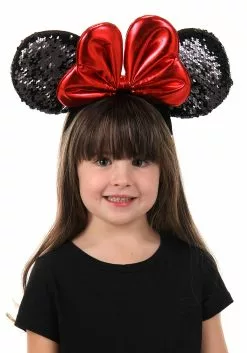 Elope Disney Minnie Sequin Ears Red Headband 8 Elope Disney Minnie Sequin Ears Red Headband -Cheap Halloween Costume Store minnie sequin ears headband alt 2