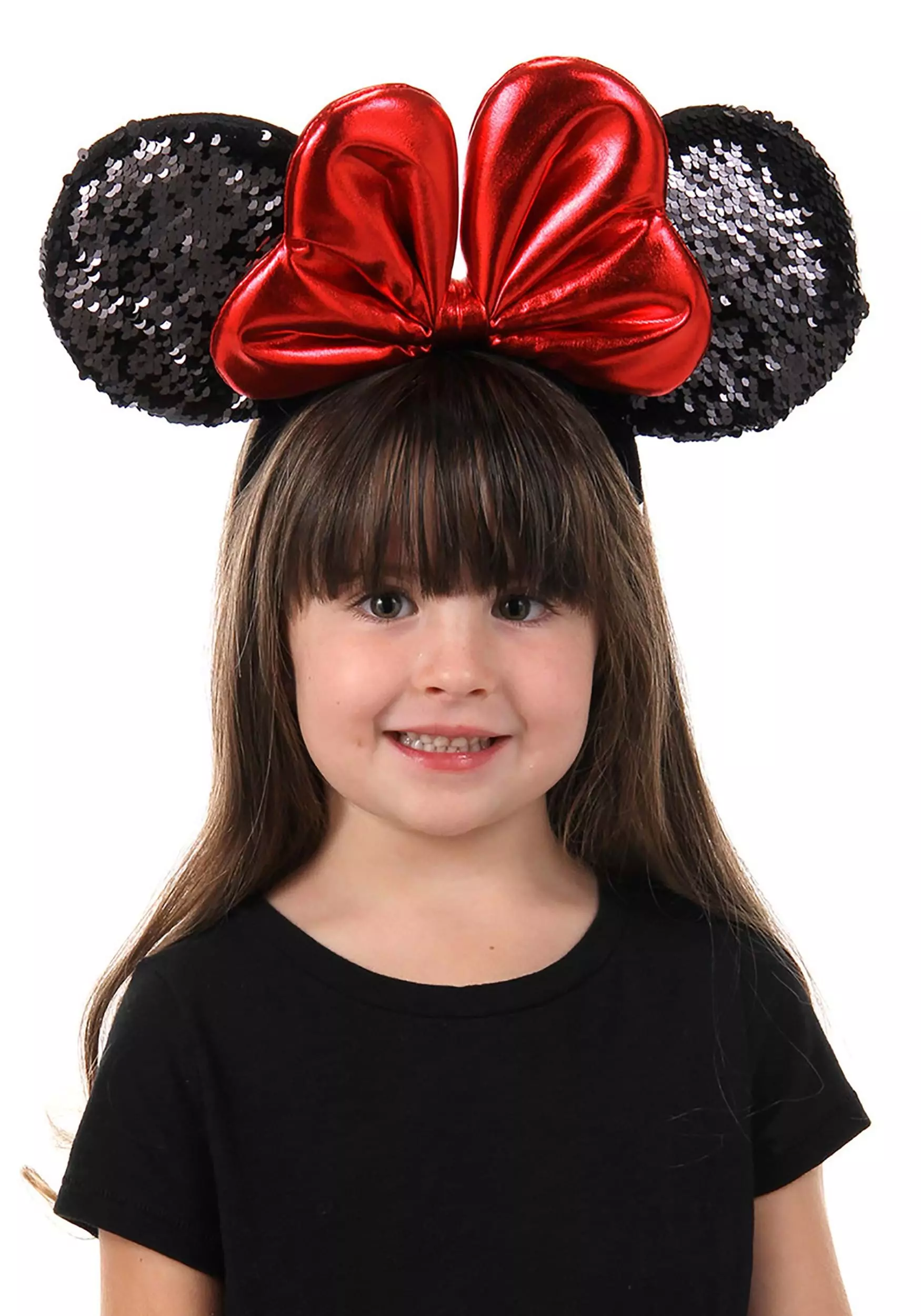 Elope Disney Minnie Sequin Ears Red Headband 5 Elope Disney Minnie Sequin Ears Red Headband - Image 3