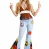 Fun Costumes Women's Patchwork Hippie Costume 2 Fun Costumes Women's Patchwork Hippie Costume -Cheap Halloween Costume Store patchwork hippie costume womens