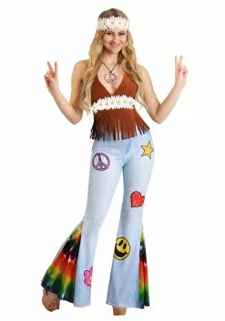 Fun Costumes Women's Patchwork Hippie Costume