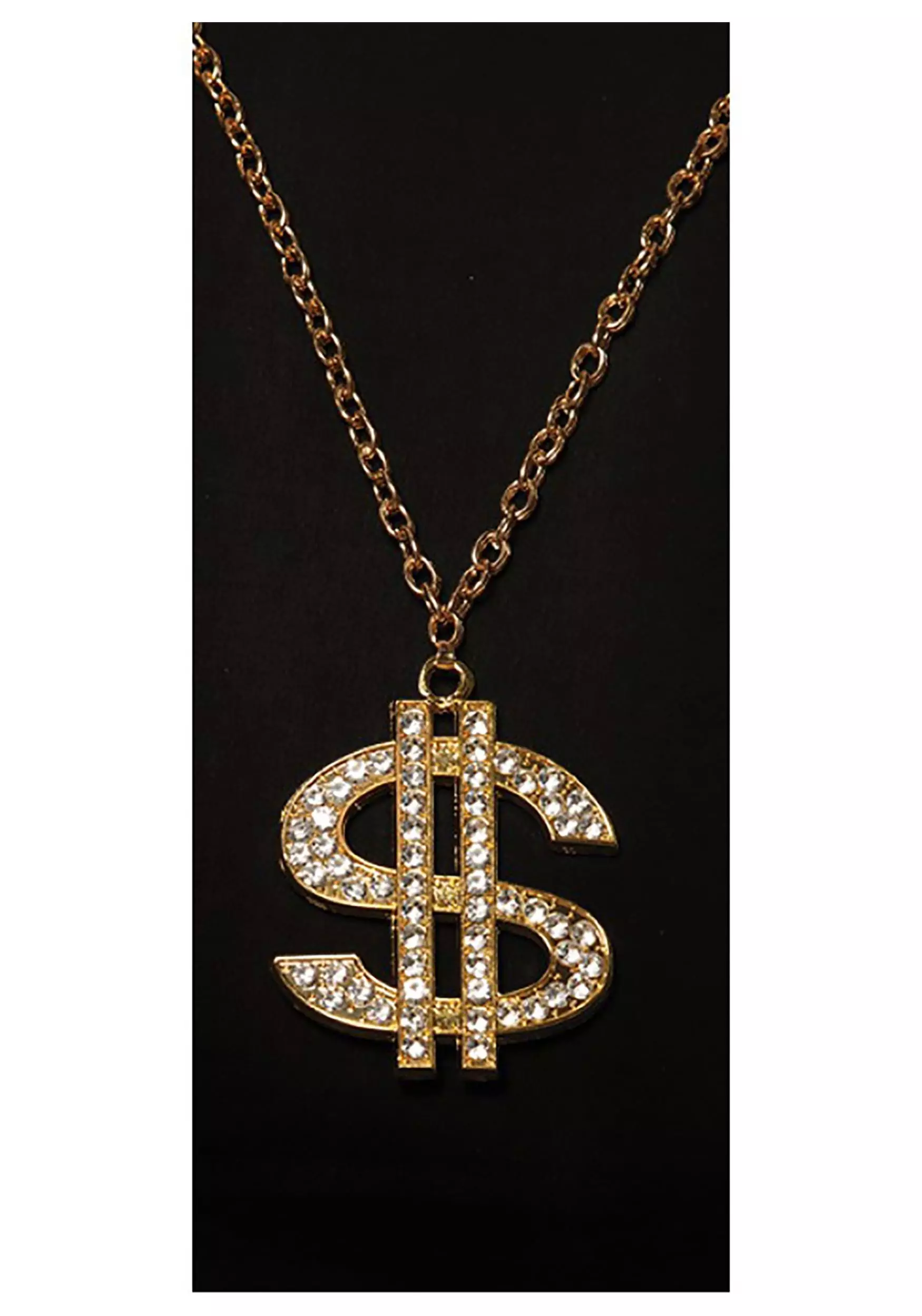 Underwraps Pimp Dollar Sign Adult Necklace 3 Underwraps Pimp Dollar Sign Adult Necklace