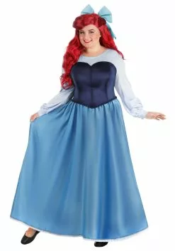 Armada Disney Plus Size Little Mermaid Ariel Costume Dress For Women -Cheap Halloween Costume Store plus size ariel blue dress costume alt 6