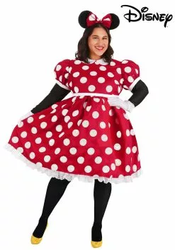 Fun Costumes Disney Plus Size Deluxe Minnie Mouse Adult Costume -Cheap Halloween Costume Store plus size deluxe minnie mouse costume alt 4