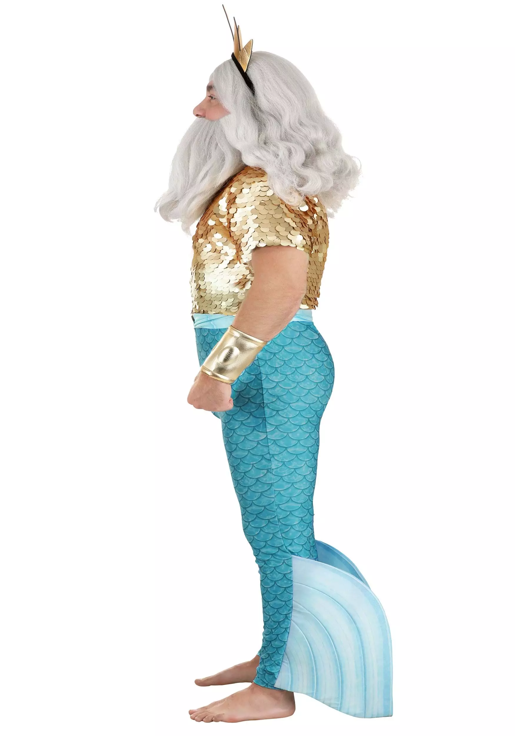 Fun Costumes Disney Plus Size Little Mermaid King Triton Costume For Men 6 Fun Costumes Disney Plus Size Little Mermaid King Triton Costume For Men - Image 4