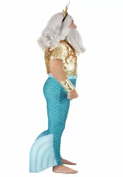 Fun Costumes Disney Plus Size Little Mermaid King Triton Costume For Men 14 Fun Costumes Disney Plus Size Little Mermaid King Triton Costume For Men -Cheap Halloween Costume Store plus size king triton costume alt 5