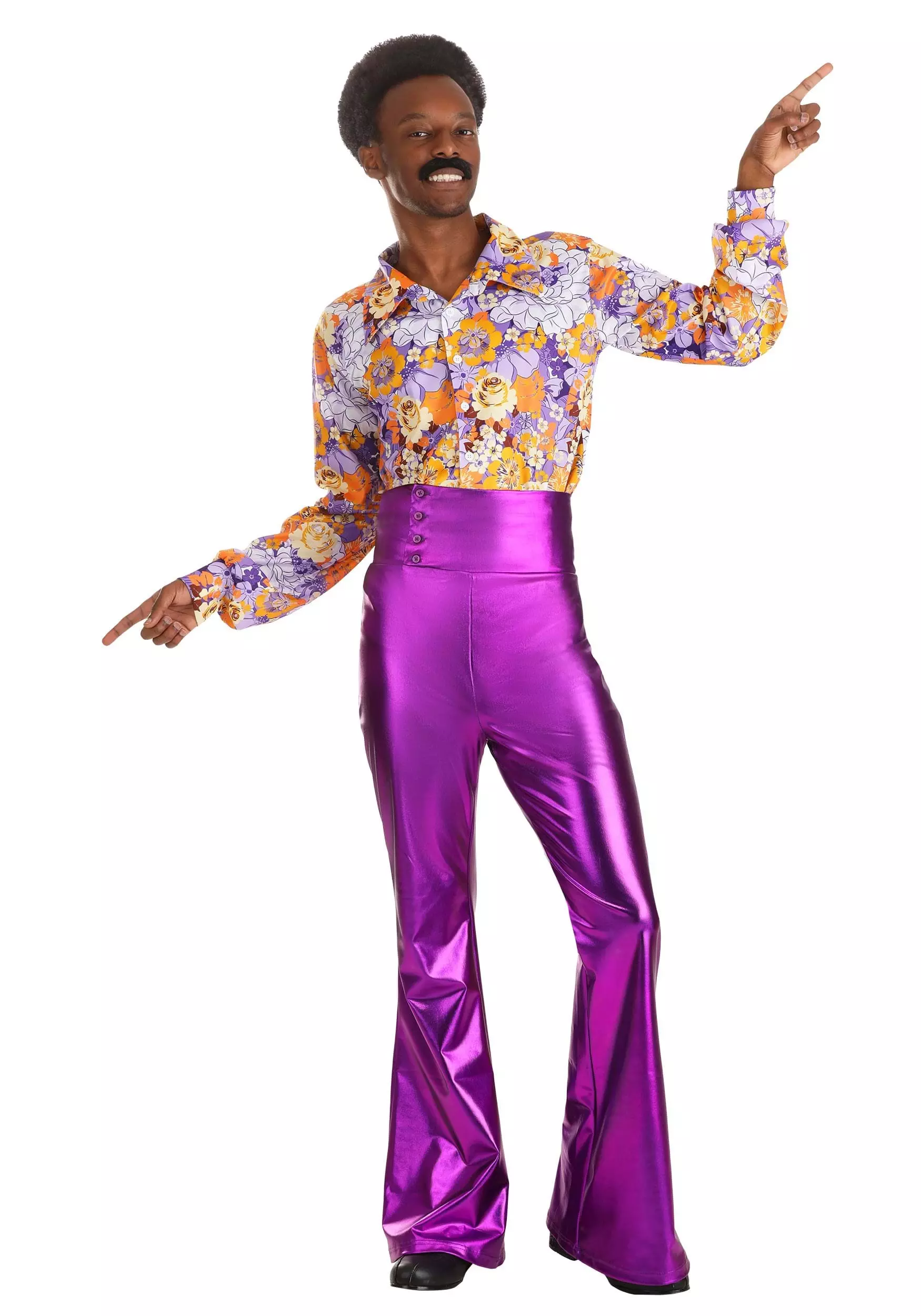 Fun Costumes Purple Power Disco Costume For Men 3 Fun Costumes Purple Power Disco Costume For Men