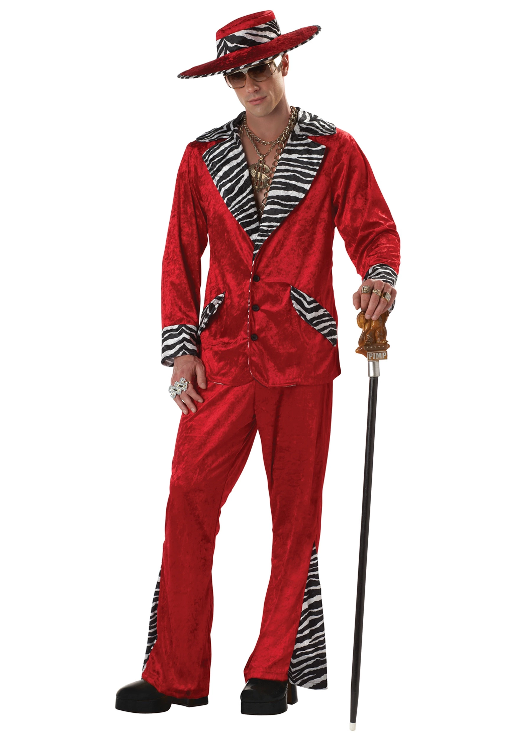 California Costume Collection Red Pimp Costume For Men 3 California Costume Collection Red Pimp Costume For Men