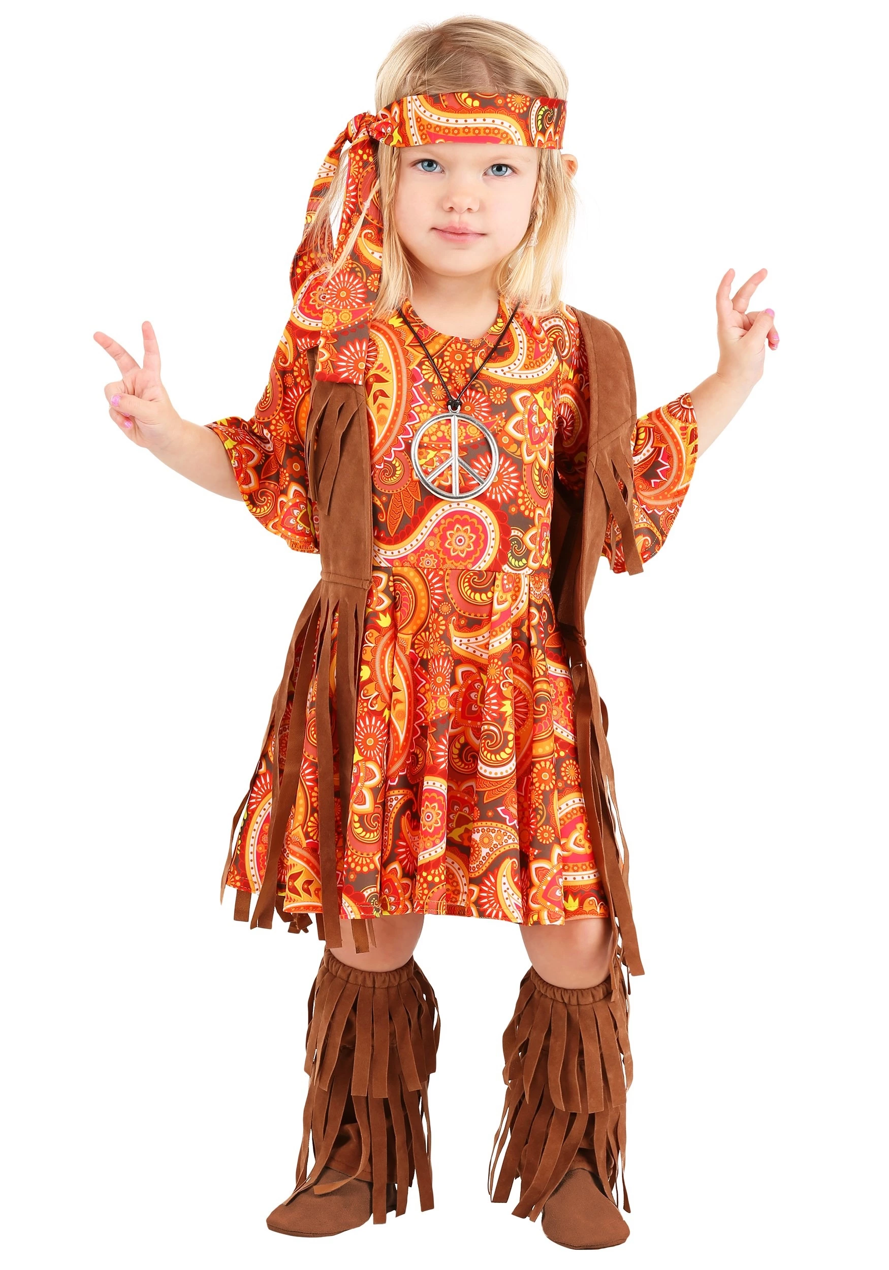 Fun Costumes Fringe Hippie Toddler Costume 3 Fun Costumes Fringe Hippie Toddler Costume