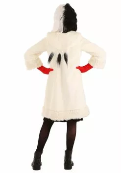 Fun Costumes Cruella De Vil Coat Costume For Teens From Disney's 101 Dalmatians -Cheap Halloween Costume Store tween cruella de vil costume alt 5
