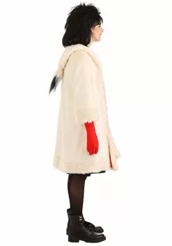 Fun Costumes Cruella De Vil Coat Costume For Teens From Disney's 101 Dalmatians -Cheap Halloween Costume Store tween cruella de vil costume alt 7