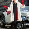 Fun Costumes Cruella De Vil Coat Costume For Teens From Disney's 101 Dalmatians 1 Fun Costumes Cruella De Vil Coat Costume For Teens From Disney's 101 Dalmatians -Cheap Halloween Costume Store tween disney cruella de vil costume 2