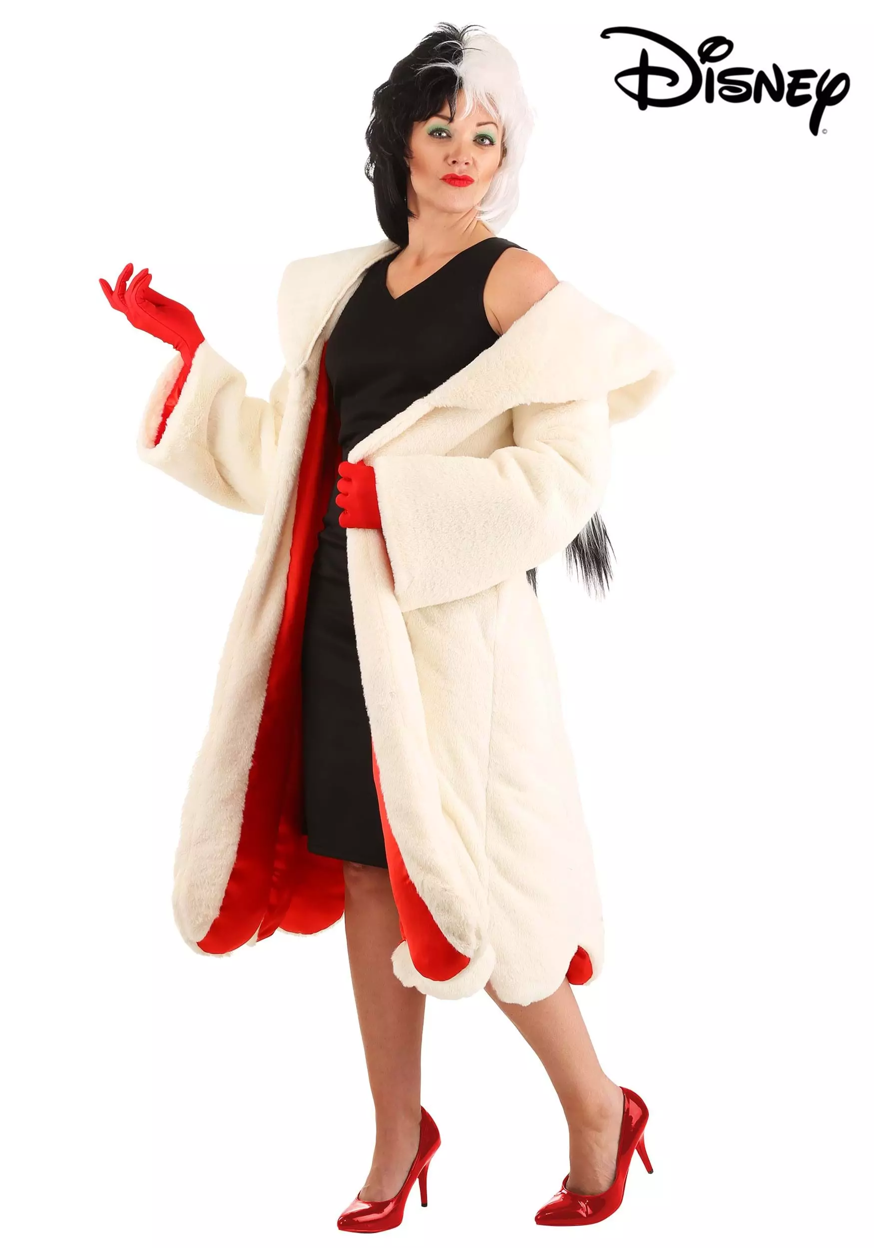 Fun Costumes Cruella De Vil Coat Costume For Women From Disney's 101 Dalmatians 7 Fun Costumes Cruella De Vil Coat Costume For Women From Disney's 101 Dalmatians - Image 5