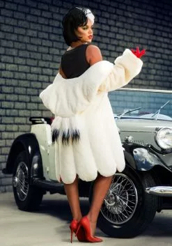 Fun Costumes Cruella De Vil Coat Costume For Women From Disney's 101 Dalmatians 19 Fun Costumes Cruella De Vil Coat Costume For Women From Disney's 101 Dalmatians -Cheap Halloween Costume Store womens deluxe cruella de vil costume alt 3