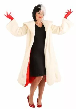 Fun Costumes Cruella De Vil Coat Costume For Women From Disney's 101 Dalmatians 24 Fun Costumes Cruella De Vil Coat Costume For Women From Disney's 101 Dalmatians -Cheap Halloween Costume Store womens deluxe cruella de vil costume alt 4