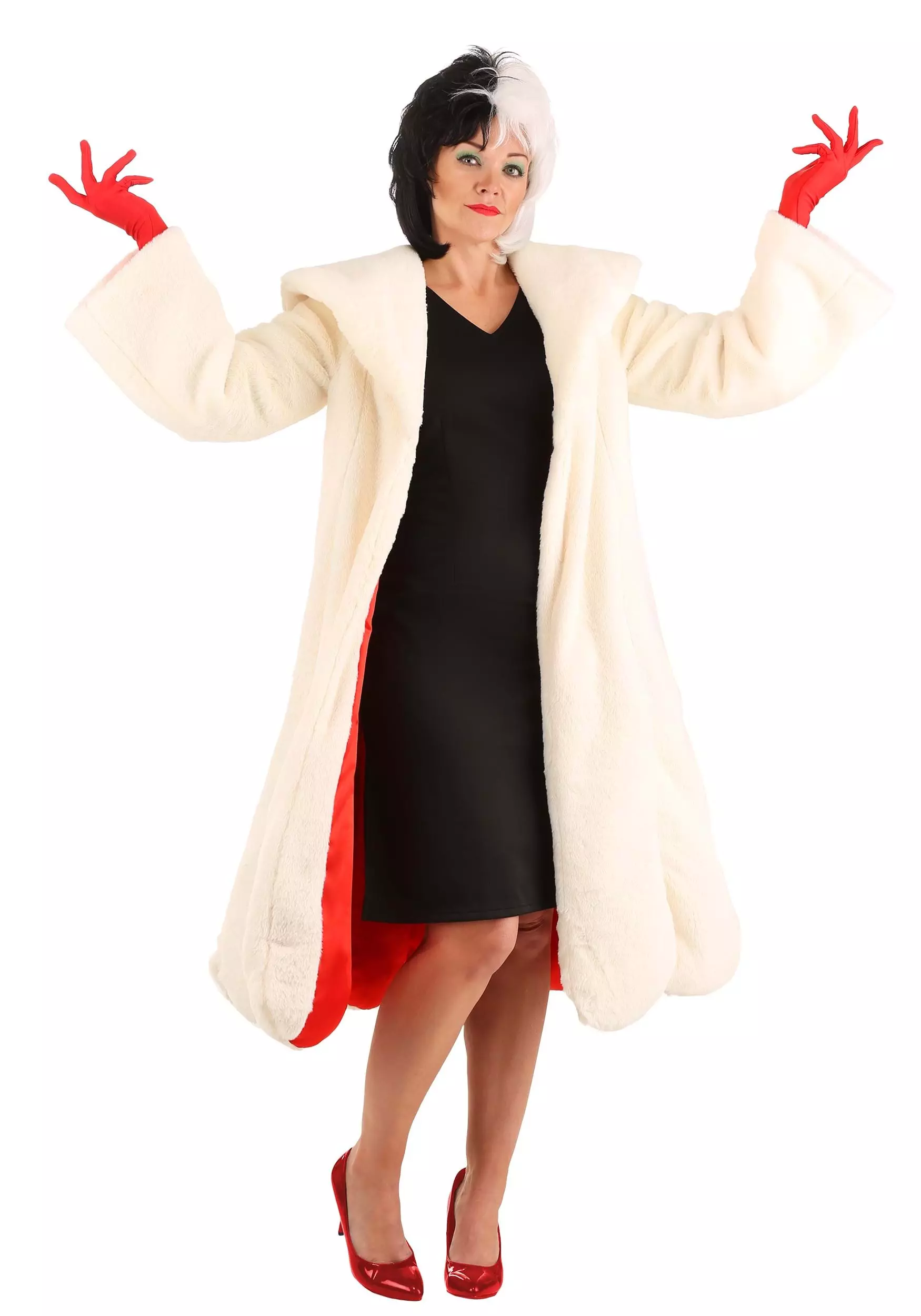 Fun Costumes Cruella De Vil Coat Costume For Women From Disney's 101 Dalmatians 11 Fun Costumes Cruella De Vil Coat Costume For Women From Disney's 101 Dalmatians - Image 9