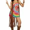 Dreamgirl Women's Tie-Dye Hippie Hottie Costume 1 Dreamgirl Women's Tie-Dye Hippie Hottie Costume -Cheap Halloween Costume Store womens hippie hottie costume 1