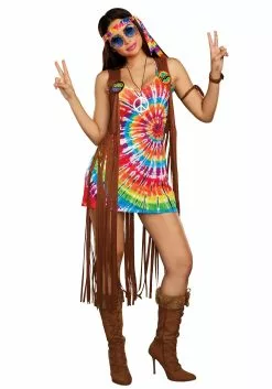 Dreamgirl Women's Tie-Dye Hippie Hottie Costume