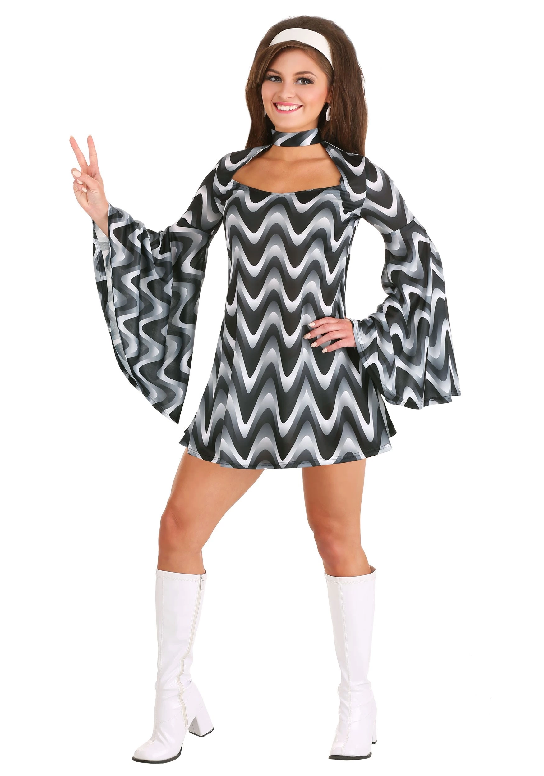 Fun Costumes Silver Queen Disco Costume For Women 3 Fun Costumes Silver Queen Disco Costume For Women